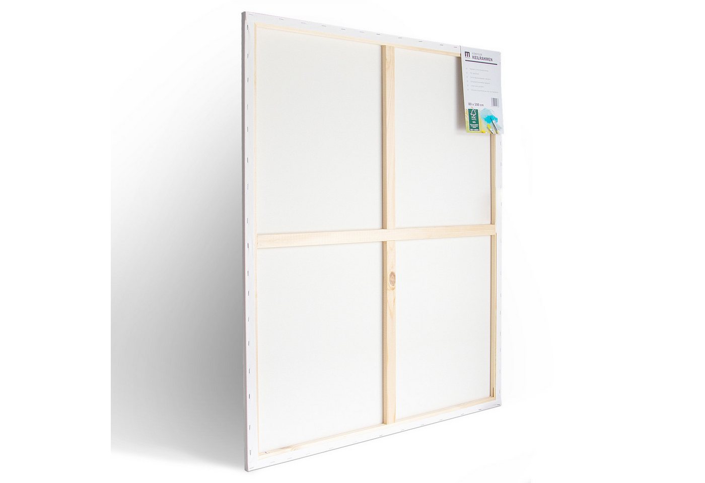M MERCEO Leinwand, 2er-Set Leinwand 80x100cm (zum Bemalen, Baumwolle, Keilrahmen,280g/m) von M MERCEO