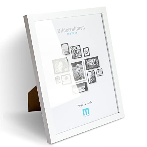 M MERCEO Zeitlos, moderner Bilderrahmen aus MDF, weiß für 20x25 cm kleine Fotos und Bilder. Inkl. Acrylglasschutz. Er eignet Sich als Tisch-Aufsteller und für die Wand, im Hochformat oder Querformat. M MERCEO Zeitlos, moderner Bilderrahmen aus MDF, weiß für 20x25 cm kleine Fotos und Bilder. Inkl. Acrylglasschutz. Er eignet Sich als Tisch-Aufsteller und für die Wand, im Hochformat oder Querformat. von M MERCEO