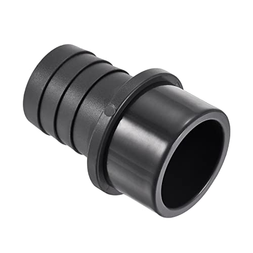 M METERXITY 1 Pack PVC Rohr Fitting - Wasser Rohr Steckverbinder 40mm Widerhaken Gerade Leitung Gelenk Anwendung für Draußen/Garten/Schwimmbad (AD 50mm Schwarz) von M METERXITY