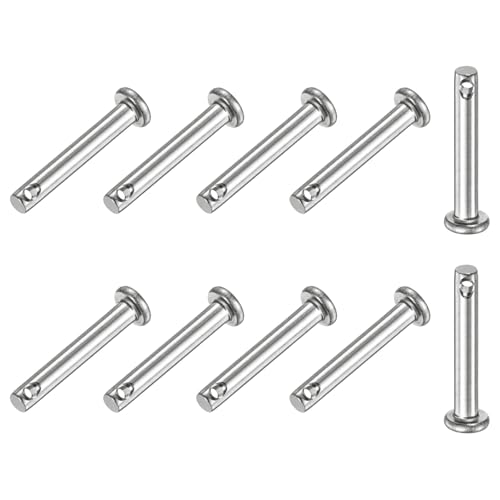 M METERXITY 10 Stück Einloch Klauenstifte, M3 x 20mm 304 Edelstahl Flachkopf Klauenstifte für mechanische Verbindungen/Fixierte Teile, Verbindungsscharnierstift Wiederverwendbar von M METERXITY