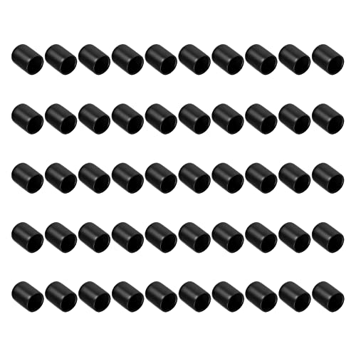 M METERXITY 100 Pack Gummi Endkappen - Runde Beschützer Anwendung für Draußen Schrauben Gewinde (13mm ID Schwarz) von M METERXITY