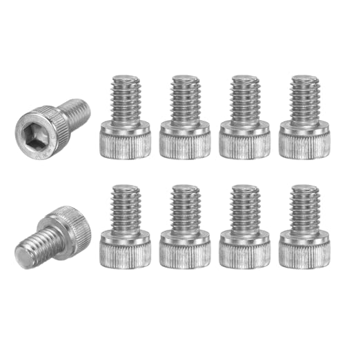 M METERXITY 10er-Pack Sechskantschrauben M6x10mm 1mm Steigung Zylinderkopf Innensechskantschrauben 304 Edelstahl Sechskantschrauben für Rasentrimmer Kettensäge/Lichtleiste Teil [Silber] von M METERXITY