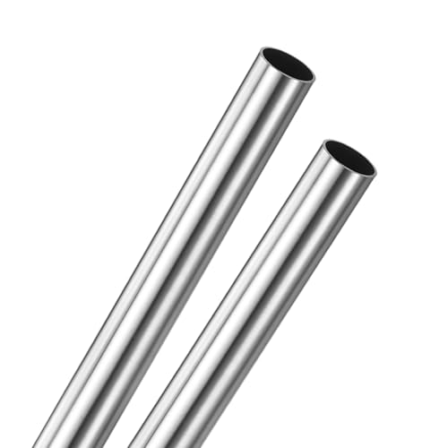 M METERXITY 2 Stück 250mm 304 Edelstahlrohr, 19mm Außendurchmesser 1mm Wandstärke Nahtloses Edelstahlrohr für Bau/Maschinenbau/DIY-Basteln, Metallgerades Rohr [19x0.04x10IN] von M METERXITY