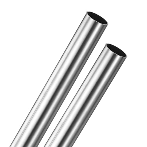 M METERXITY 2 Stück 300mm 304 Edelstahlrohr, 28mm Außendurchmesser 1,5mm Wandstärke Nahtloses Edelstahlrohr für Bau/Maschinenbau/DIY-Basteln, Metallgerades Rohr [28x0.06x12IN] von M METERXITY