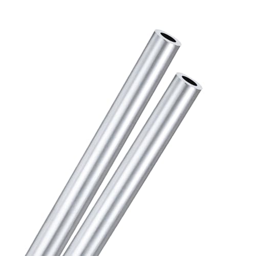 M METERXITY 2 Stück 300mm 6063 Aluminium Rundrohr, 10mm ID 17mm OD Nahtloses Aluminiumrohr für Bau/Maschinenbau/DIY-Basteln, Metallgerades Rohr [0,39"x0,67"x12"] von M METERXITY