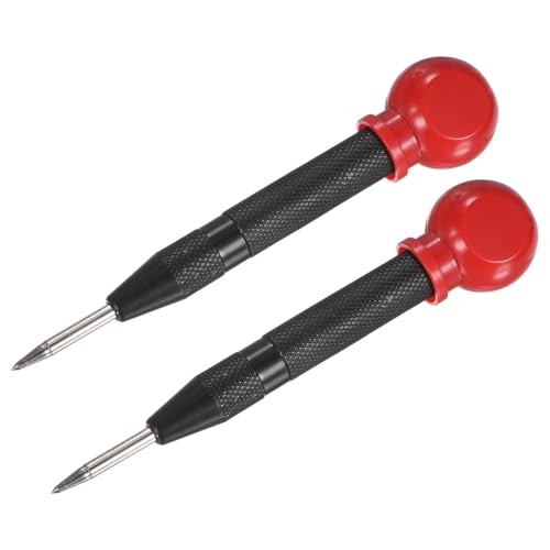 M METERXITY 2er-Pack Automatischer Körner, 13,2 cm HSS-Stanzer mit Polsterkappe [Schwarz] von M METERXITY