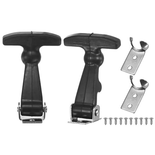 M METERXITY 2er-Pack elastischer Edelstahl-Gummi-Haubenverschluss, 5 cm, für Werkzeugkästen, Silber-Schwarz von M METERXITY