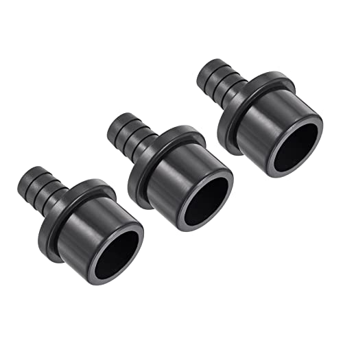 M METERXITY 3 Pack PVC Rohrleitung Fitting - Wasser Rohr Anschluss 16mm Widerhaken Gerade Rohrleitung Gelenk Anwendung Außen/Garten/Schwimmbad (AD 32mm Schwarz) von M METERXITY