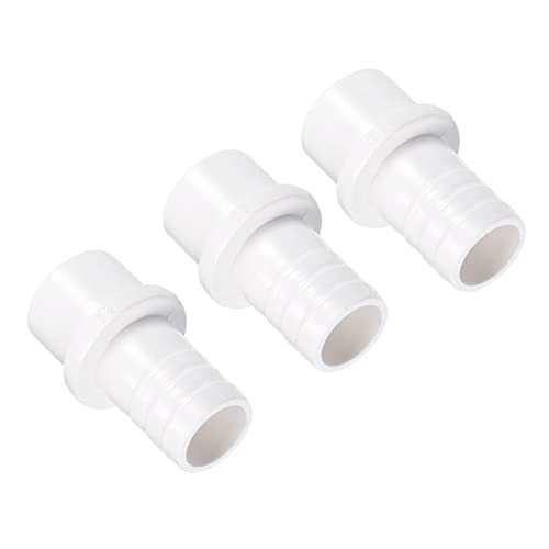 M METERXITY 3Stk PVC Rohr Verschraubung Wasser Rohr Verbinder 20mm Gerade Rohrkupplung für Außen/Garten/Pool (AD 0.98" Weiß) von M METERXITY