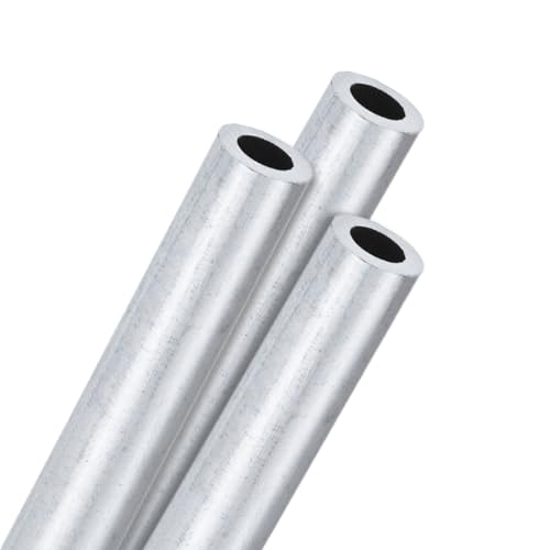 M METERXITY 3er-Pack 100mm 6063 Aluminium Rundrohr, 6mm ID 10mm OD Nahtloses Aluminiumrohr für Bau/Maschinenbau/DIY-Basteln, Metallgerades Rohr [0,24"x0,39"x4"] von M METERXITY