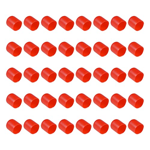 M METERXITY 40Pack Gummi Endkappen - Runde Schutzvorrichtungen Anbringen Außen Schrauben Gewinde (16mm ID Rot) von M METERXITY