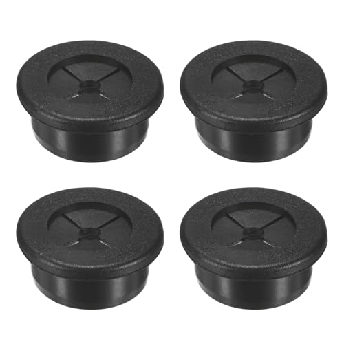 M METERXITY 4er-Pack Gummiringe für Verkabelung 25mm Schreibtischdurchführung Doppelseitiger flexibler Kabeldurchlass Schreibtischlochabdeckung für Kabel/Drahtdurchführung [Schwarz] von M METERXITY