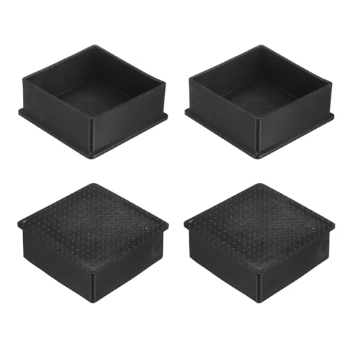 M METERXITY 4er-Pack Quadratische Stuhlbeinkappen, 3" (75mm) PVC Stuhlbeinschoner für Stühle/Tische/Betten, Möbelfußabdeckungen rutschfeste Endkappen von M METERXITY