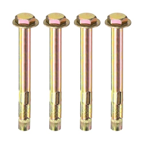 M METERXITY 4er-Pack Sechskant-Spreizdübel M10x120mm Farbverzinkter Eisen-Kohlenstoffstahl Sechskant-Spreizdübel Korrosionsbeständiger Metallbolzen Für Beton/Trockenmauerwerk/Blockwände M METERXITY 4er-Pack Sechskant-Spreizdübel M10x120mm Farbverzinkter Eisen-Kohlenstoffstahl Sechskant-Spreizdübel Korrosionsbeständiger Metallbolzen Für Beton/Trockenmauerwerk/Blockwände von M METERXITY