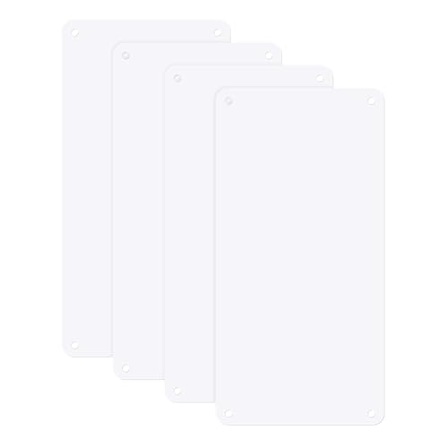 M METERXITY 4er-Pack Weiße Blanko-Metallschilder 4x8 Zoll Sublimations-Aluminiumplatten Blanko-Schilder Sublimationsfoto Blanko-Custom-Schild für Garten/Draußen Dicke 0,03 Zoll von M METERXITY