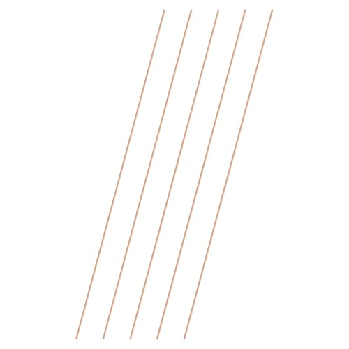 M METERXITY 5-Pack Kupfer Rundstab 1mm Durchmesser 7.87 Zoll Länge T2 Lager Massivstab Drehstab Für Metallhandwerk DIY/Gartenbau/Industrie/Dekoration Reiner Kupferstab von M METERXITY