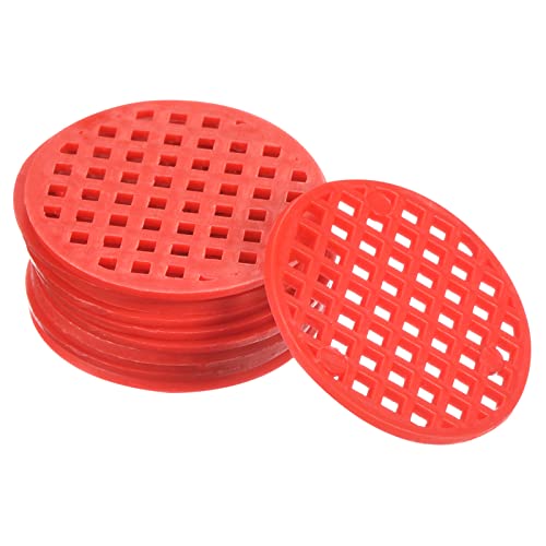 M METERXITY 50 Stück Blumentopf Mesh Matte Rund Starr Bonsai Drainagegitter für Draußen/Garten 2.5cm/1" Rot von M METERXITY