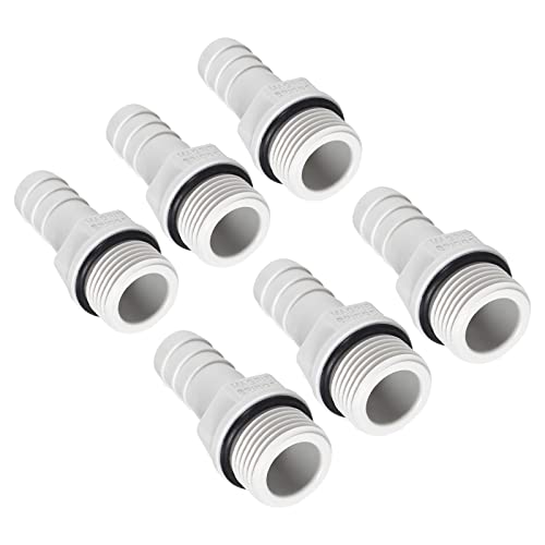 M METERXITY 6 Pack POM Gerade Widerhaken Schlauchanschluss - für Trasport Wasser Flüssig Gas Anwendung für Draußen/Industriell (10mm Widerhaken G3/8 Stecker) von M METERXITY