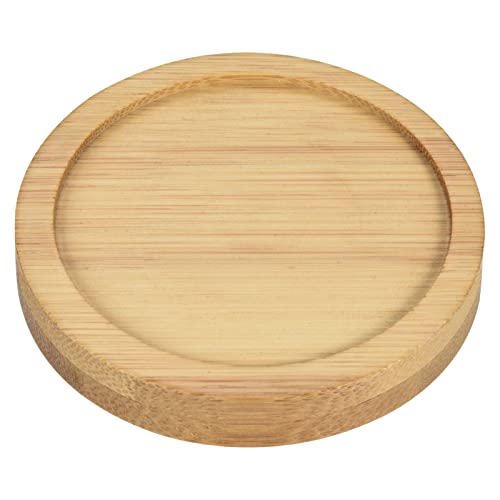 M METERXITY 6 Pack Pflanzgefäße Untertassen - Bambus Rund Blumentopf Auffangwannen Anwendung Draußen/Garten (6.5cm AD) von M METERXITY