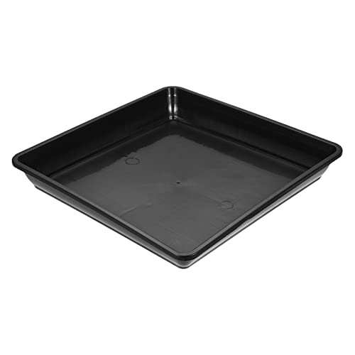 M METERXITY 6Stk Pflanzgefäß Untersetzer – Quadratischer Kunststofftopf Abtropft Fläche Verwendung Freien/Garten(7" Schwarz) von M METERXITY