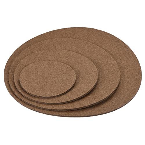 M METERXITY 8 Pack Pflanzgefäß Untersätze Set Filz Rund Blumentopf Tropfen Pad Matte Anwendung Draußen/Garten (4" 6" 8" 10" Braun) von M METERXITY