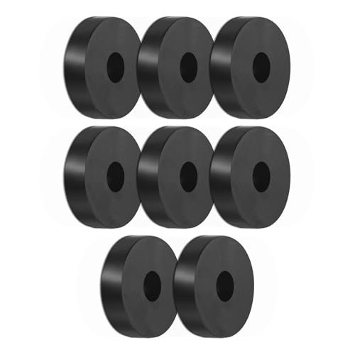 M METERXITY 8er-Pack Gummi-Isolationsscheiben 35 mm Außendurchmesser 10 mm Innendurchmesser 8 mm Dicke Mechanische Antivibrationspads Runde Gummiunterlegscheiben Für Haushalt [Schwarz] von M METERXITY