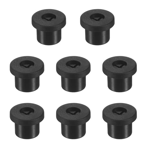 M METERXITY 8er-Pack Gummiringe für Verkabelung 10mm Schreibtischdurchführung Doppelseitiger flexibler Kabeldurchlass Schreibtischlochabdeckung für Kabel/Drahtdurchführungsschutz [Schwarz] von M METERXITY