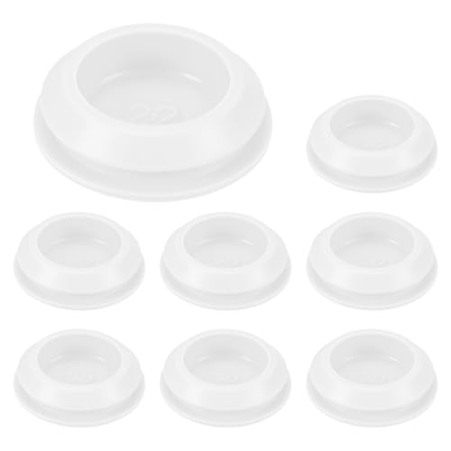 M METERXITY 8er-Pack Silikon-Lochstopfen, Einrastende Lochstopfen für 22-24mm Loch, Runde Lochgummi-Stopfen Küchen-Bulkheads wasserdichte Dichtungsstopfen [Weiß] von M METERXITY