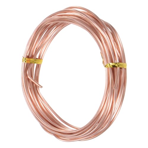 M METERXITY 99,9% Weiche Kupferdraht, 12 Gauge 16FT Reiner Kupferdraht für DIY-Basteln/Schmuckherstellung/Gartenpflanzen/Perlen, Basteldraht [2mm, 5M] von M METERXITY