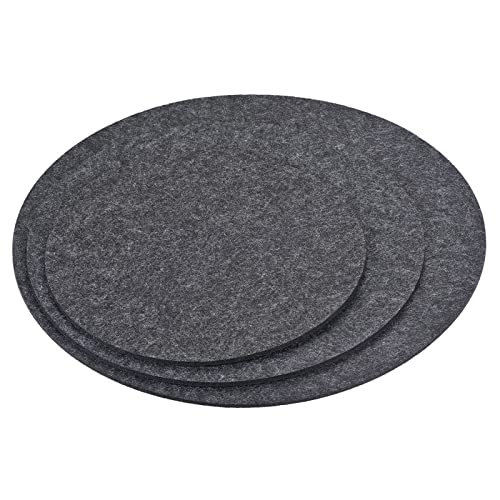 M METERXITY 9Stk Pflanzer Untersetzer Set Gefühlt Rund Blumentopf Tropfen Pad Mat Anbringen Außenbereich/Garten(8" 10" 12" Grau) von M METERXITY