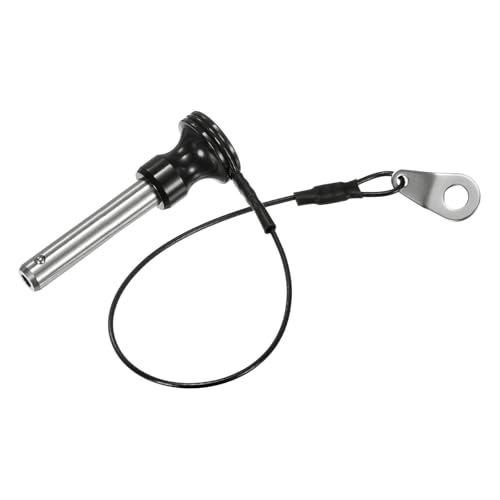 M METERXITY Ball Locking Pin, 5/16" [8mm] Durchmesser, 1-7/32 [31mm] Verwendungslänge Druckknopf-Schnellspannstifte mit Sicherungsseil [304 Edelstahl] von M METERXITY
