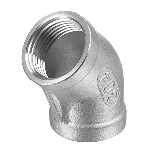 M METERXITY Buchse an Buchse Rohrleitung Fitting Erweiterung 304 Edelstahl 45 Grad Winkel Adapter Anwendung Außen/Garten/Industriell (3/4NPT Gewinde) von M METERXITY