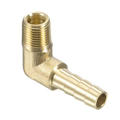 M METERXITY Messing Schlauch Stutzen Fittings - 90 Grad Winkel 1/4" Messing Rohr Anschluss Anwenden Wasser Gas (1/8 NPT Außengewinde) von M METERXITY