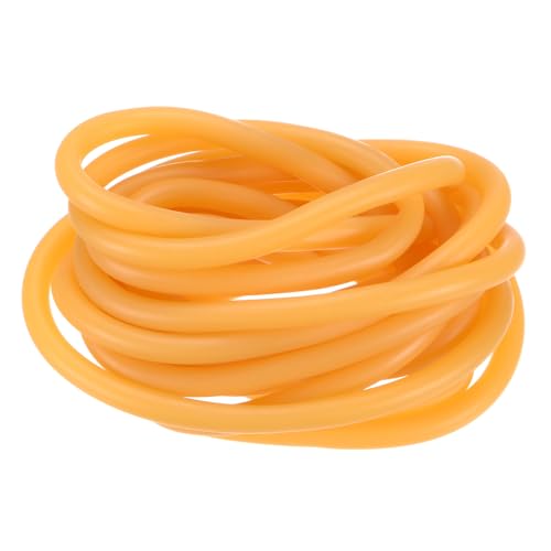 M METERXITY Natürlicher Latexgummischlauch, 3/16" [5mm] ID x 3/8" [10mm] OD 16ft Länge Latexschlauch für Zuhause/Labor/Sport, Hochelastische Bandrohre [Gelb] von M METERXITY