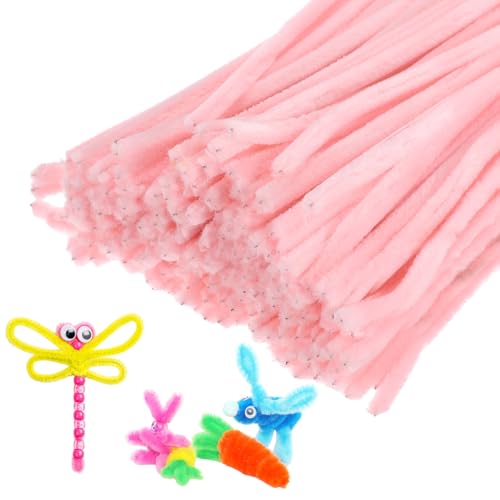 M METERXITY Pfeifenreiniger zum Basteln, 30 cm, Glitzer-Chenille-Stiele für Kunst/Festivals, Blumenstrauß, Handwerk, Weihnachten, DIY-Projekte, Dekorationen, Hellrosa, 200 Stück M METERXITY Pfeifenreiniger zum Basteln, 30 cm, Glitzer-Chenille-Stiele für Kunst/Festivals, Blumenstrauß, Handwerk, Weihnachten, DIY-Projekte, Dekorationen, Hellrosa, 200 Stück von M METERXITY