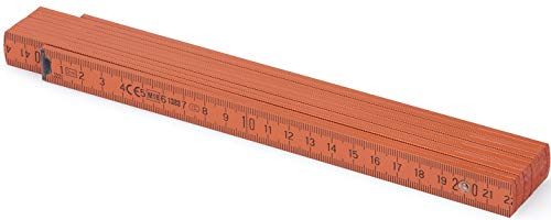 Metrie™ BL52 Holz Zollstock/Zollstöcke |2m langer Gliedermaßstab, Maßstab|Meterstab mit Duplex-Teilung - Braun - PAN167 von M METRIE