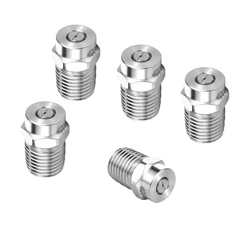 M MINGLE Universal-Ersatzdüse für Hochdruckreiniger-Unterbaureiniger, 40-Grad-Oberflächenreiniger-Spitzen, Öffnung 1,5, 1/4-Zoll-NPT-Außengewinde, 4000 PSI, 5 Stück von M MINGLE