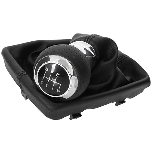 M MODECAR - Kompatibel mit Audi A5 8T 07-16 Schaltknauf SCHWARZ + CHROM 6 GÄNGE + SCHWARZE SCHALTMANSCHETTE für 8T0711113, M MODECAR - Kompatibel mit Audi A5 8T 07-16 Schaltknauf SCHWARZ + CHROM 6 GÄNGE + SCHWARZE SCHALTMANSCHETTE für 8T0711113, von M MODECAR