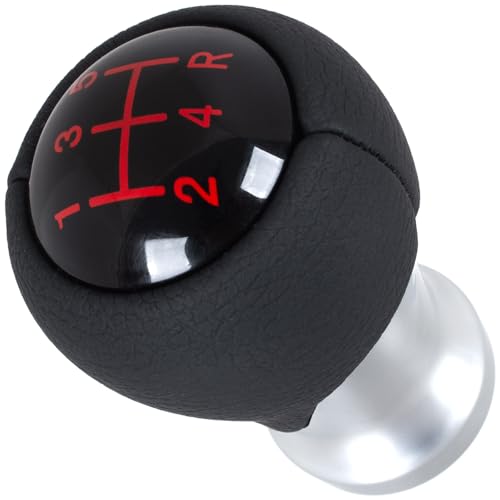 M MODECAR - Kompatibel mit Kia Picanto II 11-17 Schalthebelknauf SCHWARZ + SILBER 5-GANG für 4371107000, von M MODECAR