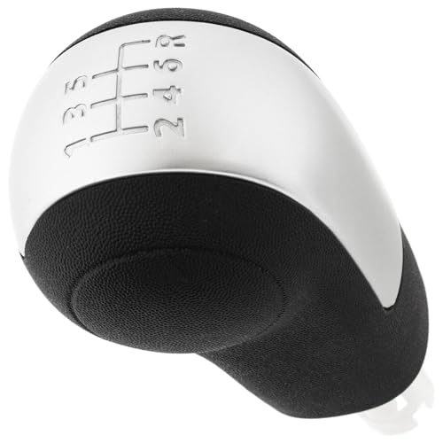 M MODECAR - Kompatibel mit Land Rover Freelander II 07-13 Schalthebelknauf SCHWARZ + SILBER 6 GÄNGE für LR008926, von M MODECAR