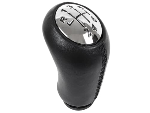 M MODECAR - Kompatibel mit Renault Espace IV 2002- Schalthebelknauf 6 GÄNGE SCHWARZES LEDER + CHROM für 8200079112, von M MODECAR