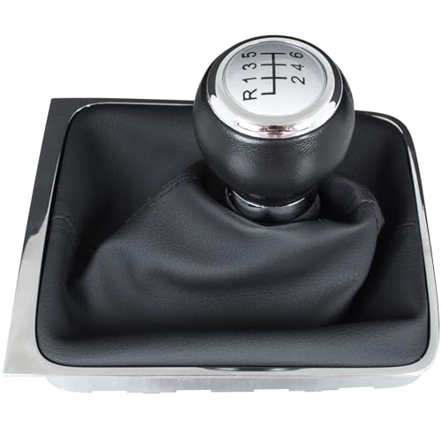 M MODECAR - Kompatibel mit VW Passat B6 05-10 Schalthebel SILBER + Schaltsack mit Chromrahmen 6-GANG BREITER RING für 3C0711113B, M MODECAR - Kompatibel mit VW Passat B6 05-10 Schalthebel SILBER + Schaltsack mit Chromrahmen 6-GANG BREITER RING für 3C0711113B, von M MODECAR