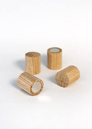 Holzmagnete | Kühlschrankmagnet Holz | Moderne Magnete | Minimalistische Büromagnet | 4er Set von M Metallbude
