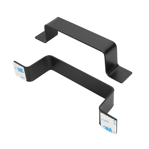 Milti Design Türgriff selbstklebend aus gebürstetem Edelstahl 304 [2 Stück, Schwarz] Schrankgriff ohne bohren für Türen und Schubladen, Hochwertiger 3M Kleber von M Milti