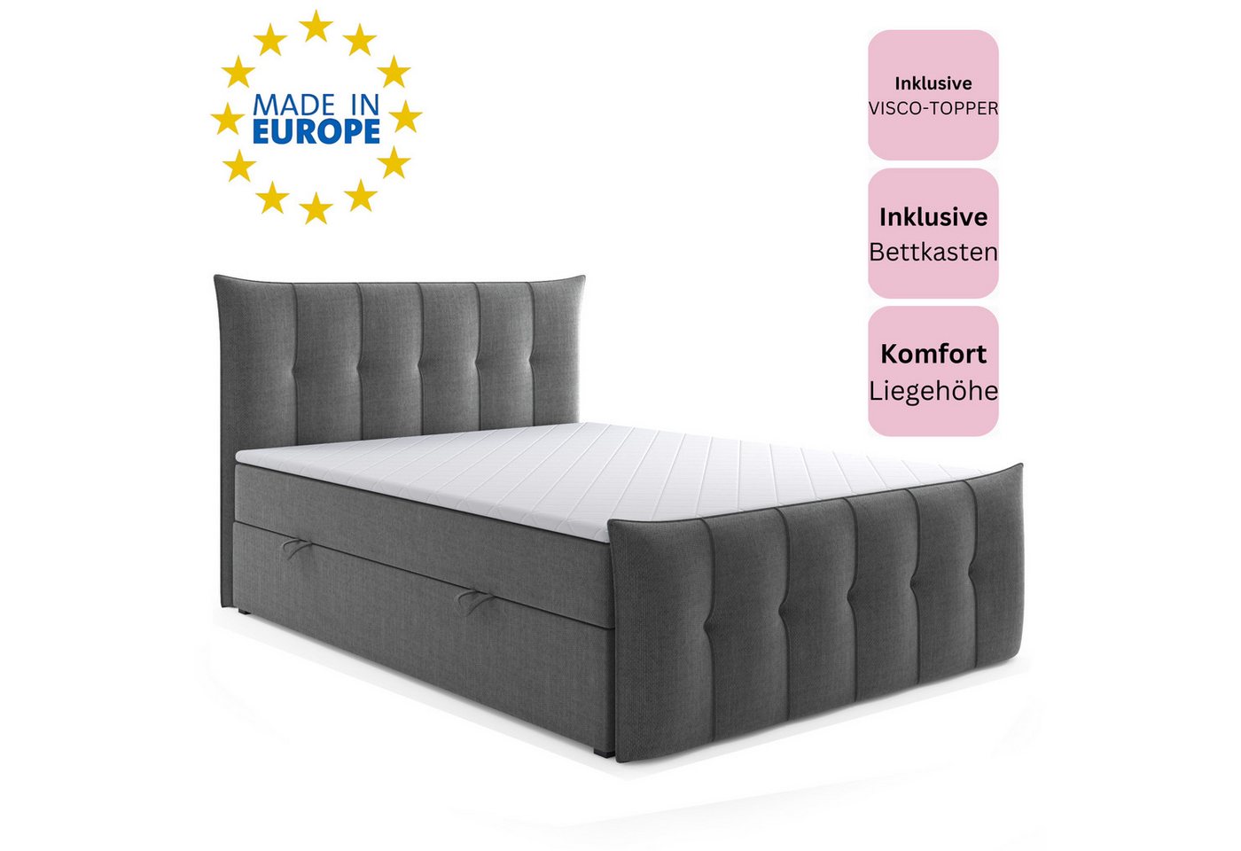 M-Punkt24 Boxspringbett PADUA PLUS von M-Punkt24