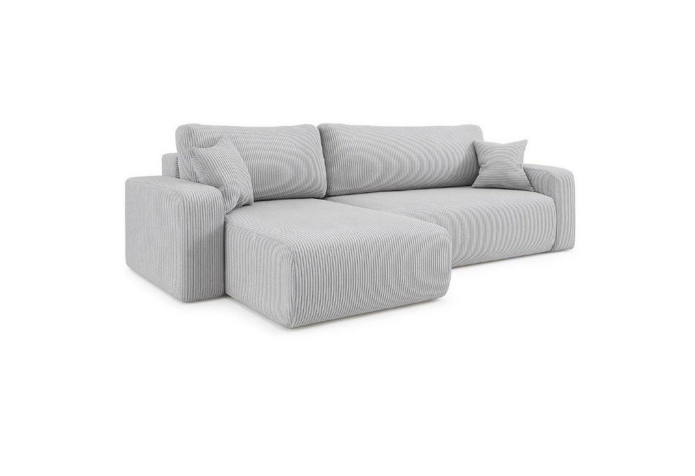M-Punkt24 Ecksofa LYON, mit Bettfunktion – Feiner Cord Stoff – HR Schaum RG30 – Rundes Design – Universell rechts & links stellbar M-Punkt24 Ecksofa LYON, mit Bettfunktion – Feiner Cord Stoff – HR Schaum RG30 – Rundes Design – Universell rechts & links stellbar von M-Punkt24