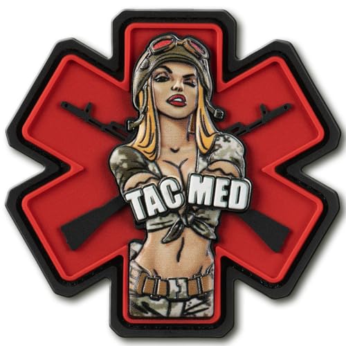 M-Tac Morale Patch Tactical TacMed PVC MM14 – PVC-Patches für Westen, Rucksäcke, Hüte – Taktischer Militär-Patch mit Hakenverschluss-Rückseite (TacMed Red) von M-Tac