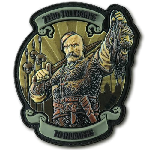 M-Tac Morale Patch Zero Tolerance – PVC-Patches für Weste, Rucksäcke, Hüte – Taktischer Militär-Patch mit Hakenverschluss-Rückseite (Oliv) von M-Tac