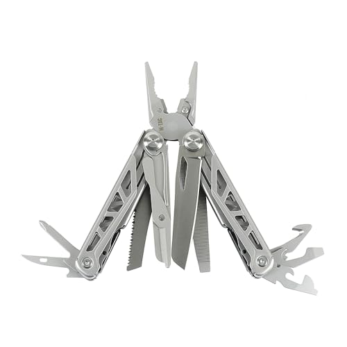 M-Tac Multitool Type 3 – 14-in-1 Multifunktionswerkzeug, Edelstahl, Survival, Outdoor, Klappbar, mit Tasche, Grau, 11 cm, 265 g von M-Tac