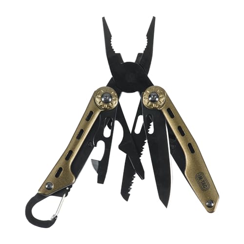 M-Tac Multitool Type 5 – Universales Multifunktionswerkzeug mit Holster – Edelstahl 402 – 10,7 cm – Klappbares Werkzeugset für Outdoor, Camping & Survival, Olive von M-Tac